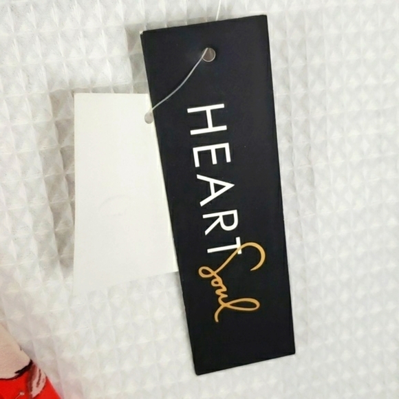 Heart Soul~Size L~Red White Blue Print Floral Long Sleeve Romper NWT - Picture 2 of 11